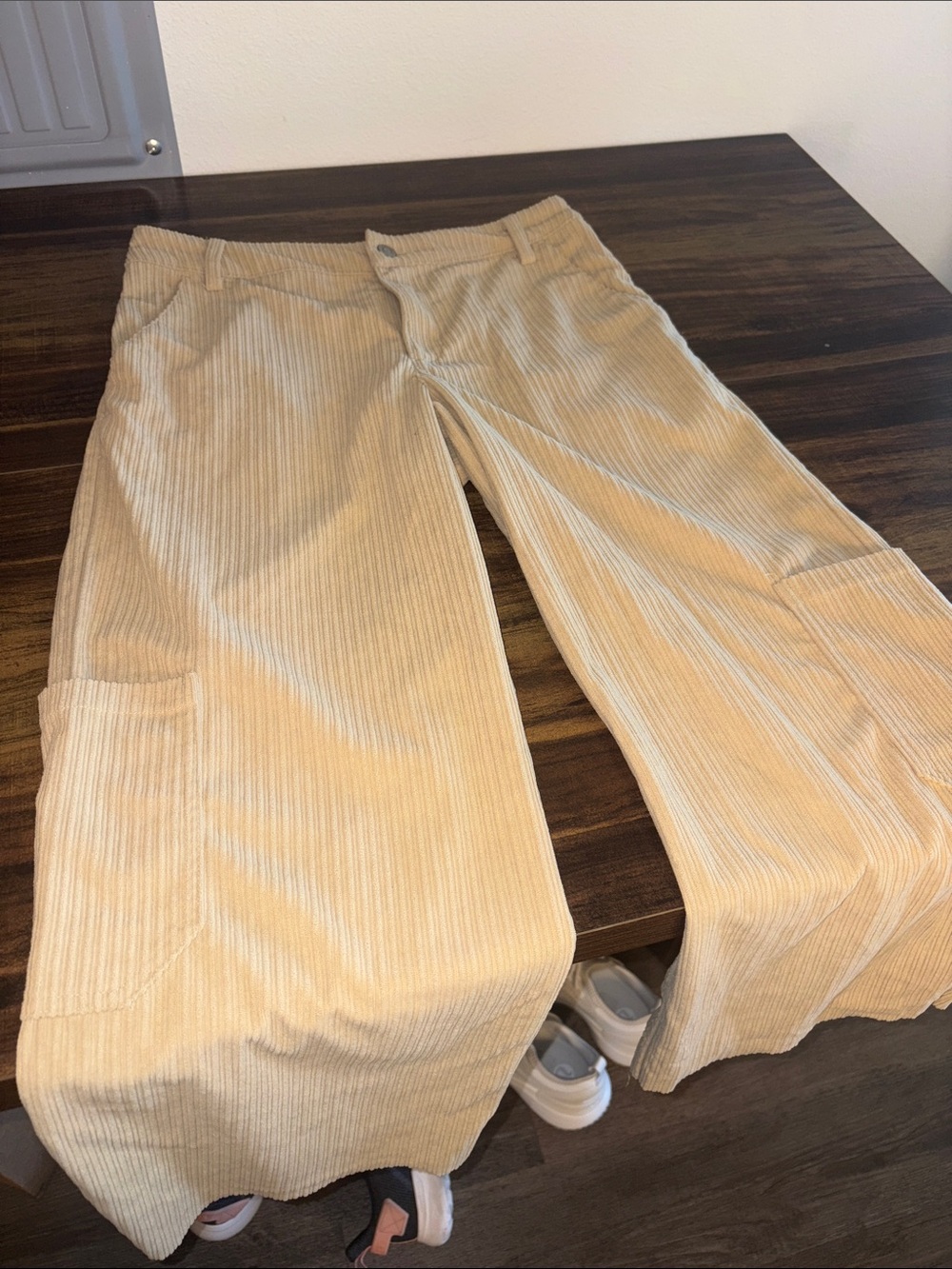 Target Beige Wide-Leg Corduroy Pants